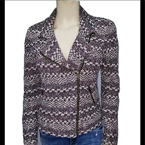 Lucky Brand Jackets & Blazers - Lucky brand tweed moto style fall autumn coat size small